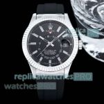 FH Factory Clone Rolex Gain Weight Sky-Dweller 42mm Black Dial Swiss 9002 Automatic Watch 